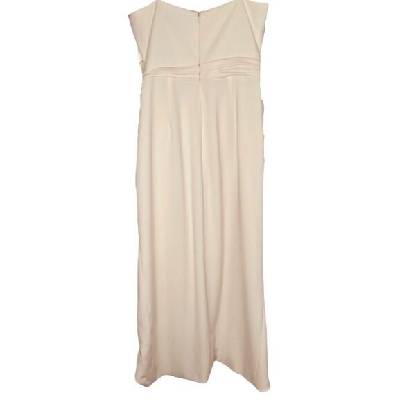 ML Monique Lhuillier Ivory Bow-Drape Wrap Midi Dress Size 4 | NWT - Picture 6 of 12